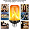 Miniatyrbillede 3 af 5: Flammepære, E27 5w LED-flammeeffekt pære, med 4 lystilstande, indendørs og udendørs dekoration