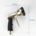 Miniatyrbillede 5 af 5: Metal Vandpistol, 9 Justerbare Mønstre, Højtryks Spraydyse i Rustfrit Stål, p
