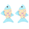 Miniatyrbild 1 av 5: 2-pack katt leksaker, kattungar, fisk leksaker, ljus papper för tuggning blå
