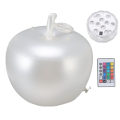 Miniatyrbillede 2 af 8: Oppustelig LED-lyskugle i æbleform, PVC LED-lyskugler, pakke med 16