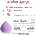 Miniatyrbillede 3 af 5: Makeup og skønhedssvamp, til flydende foundation, flydende kosmetisk makeup-svamp, 2 stk.