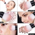 Miniatyrbillede 4 af 5: Indtrækkelig makeupbørste, rejseblushbørste med låg