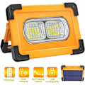 Miniatyrbilde 1 av 5: Oppladbar LED-flomlys 100W arbeidslys bærbar LED-flomlys med solcellepanel