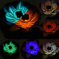 Miniatyrbilde 2 av 5: Flytende vannlilje RGB LED solcellelampe