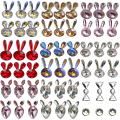 Miniatyrbilde 1 av 5: Sett med 3D påskehare-neglpynt, krystaller, kanin, diamanter, rhinestones, edelstener for akrylnegl-design, kvinners neglekunstdekorasjon, håndverkssmykker, gjør-det-selv.