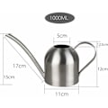 Miniatyrbillede 2 af 5: Rustfrit stålvandkande 1000 ml Blomsterstøvningskande Metalvandkande til indendørs planter Havevandkande Blomsterstøvningskande Sølv