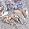 Miniatyrbild 4 av 5: Glitter för naglar, nageldekoration DIY Art Sequins Blandat glitter A-modeller, 6 lådor