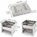 Miniatyrbilde 2 av 5: Bærbar grill - Kullgrill - Røykegrill - Sammenleggbar grill i rustfritt stål - for hage, terrasse, piknik, camping, fotturer, reiser
