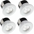 Miniatyrbild 1 av 5: Set med 4 mini LED-infällda spotlights 3W varmvit, mini LED-spotlights för skyltfönster, identifiering