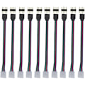 Miniatyrbillede 1 af 5: 10 stk. 3528 5050 RGB LED-strip-stik 4-bens 6,4 tommer han- og hunstik f