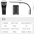 Miniatyrbillede 3 af 5: 10W LED Akvarielys Belysning Kompakt akvarielys