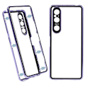 Miniatyrbillede 1 af 5: Magnetisk adsorptionsetui til Sony Xperia 1 V med metalramme + hærdet glas + pc-bagside