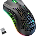 Miniatyrbillede 1 af 8: Trådløs Gaming Mus, Computer Mus med Honeycomb Skal, 7