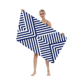 Miniatyrbilde 1 av 5: Mikrofiber strandhåndkle, stort stripete håndkle