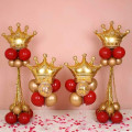 Miniatyrbillede 4 af 7: 12 stk. Aluminiumfolie Helium Guld Krone Balloner