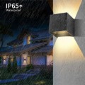 Miniatyrbillede 3 af 5: 4 stk. Udendørs LED væglampe 12W Indendørs væglamper 3000K Varm hvid Vandtæt design IP65 - Sort - Sort