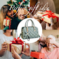Miniatyrbillede 5 af 5: Ny Fashion Rhombus Bærbar Lille Firkantet Taske Kunstlæder Skuldertaske Crossbody Taske