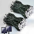Miniatyrbild 1 av 5: Solcellslampor 2-pack 200 LED 21m Solcellslampor Utomhus, Grön Tråd Sol/