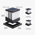 Miniatyrbilde 2 av 4: Trefarget temperatur solcelle stolpehodelampe Sollampe Landskapslampe Villa Vegglampe Innendørs Landskapslampe 133 X 133 x 133cm