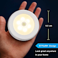 Miniatyrbilde 3 av 5: Nattlys med bevegelsessensor med batteri Auto På/Av Sensing Lys LED Varm Hvit 3 Stykker