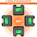 Miniatyrbild 5 av 5: Digital protractor inclinometer, inclinometer, elektronisk vattenpass med