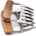 Miniatyrbillede 1 af 7: Metal kødkløer, rustfrit stål kødgafler med træhåndtag, bedste kød