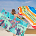 Miniatyrbilde 3 av 5: Oversized strandhåndkle, mikrofiber strandhåndkle 75*150cm, tropisk kokosnøtttre svømme strandhåndklær