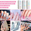 Miniatyrbild 5 av 5: Nagelkonst Pärla Platt Botten Pärla Nagel Charm Guld Silver Vit Halvrund Nagelkonst Tillbehör Nagel Diamant Mix
