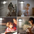 Pikkukuva 5 / 5: LED-seinävalot, liiketunnistin, paristokäyttöinen, säädettävä kirkkaus, seinävalaisimet kodin sisustukseen, makuuhuoneeseen, olohuoneeseen, hotelliin, portaikkoon, käytävään (valkoinen)