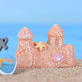 Miniatyrbild 5 av 5: Modell av sandslott i harts, miniatyr, strandlandskap, trädgårdsdekoration