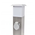 Miniatyrbilde 4 av 4: Hagesokkel med lampe i rustfritt stål - Zjc7458882945033