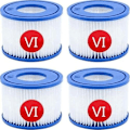 Pikkukuva 1 / 3: Pool Filter Cartridges for Bestway VI for Lay-Z-Spa Miami, Pack of 4 Filters, Filter Cartridge Pool Cleaning Filter