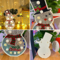 Miniatyrbild 2 av 5: Snögubbe Diamantmålning LED Nattljus Sänglampa Sovrum Hantverk Jul, Födelsedagsfest, Nyårshelg Dekoration 1 Styck