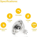 Miniatyrbild 5 av 5: Halogenlampor MR16 Spot, 12 V, 35 W, dimbar, varmvit 2700 K (6 stycken)