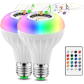 Miniatyrbillede 1 af 3: Pakke med 2 smarte Bluetooth LED-pærer E27 Bleosan