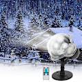 Miniatyrbild 1 av 5: LED-projektorlampor för snöfall, lampor med roterande fjärrkontroll Vattentät landskapssnöflinga Dekorativ belysning för fest