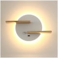Miniatyrbilde 3 av 5: LED innendørs vegglampe med USB-port, moderne vegglampe med bryter, leselampe, nattbordslampe, belysning, nattlys, 301912cm svart [Energiklasse A]