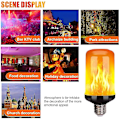 Miniatyrbild 3 av 5: Lågeffektlampa med flammor, E27 5w 4 simuleringslägen för blixt, LED-utomhusbelysning julbelysning (4-pack)