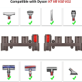 Miniatyrbilde 6 av 6: Pakke med 2 veggmonterte tilbehørsstativer for Dyson V7 V8 V10 V11 V15 støvsugertilbehør, D