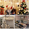 Miniatyrbillede 5 af 5: LED Julemand Lyskæde, 3M 20 LED Julepynt Lys, Julemand Girlande Lys til Hjem Jul Have Soveværelse og Dekoration
