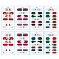 Miniatyrbilde 1 av 5: Selvklebende jule negl wraps, raske og enkle gel negl klistremerker for manikyr