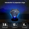 Miniatyrbillede 3 af 5: Stjernehimmel projektionslampe, genopladelig via USB, natlys