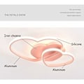 Pikkukuva 1 / 5: Moderni himmennettävä LED-kattovalaisin kaukosäätimellä, silikaa ja alumiinia, olohuoneeseen, ruokasaliin, toimistoon, L50 W45 H8cm, vaaleanpunainen