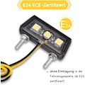 Miniatyrbild 5 av 5: Universell LED-skyltbelysning för motorcykel 12V Mini Micro Skyltbelysning Motorcykelbelysning