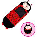 Pikkukuva 1 / 6: Suuri lasten makuupussi, pehmeä lämmin tyyny, yksisarvinen lahjalelu, useita vaihtoehtoja Black ladybug model Small size length 135cm