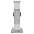Miniatyrbilde 3 av 4: Hagesokkel med lampe i rustfritt stål - Zjc7458882945033