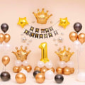 Miniatyrbillede 3 af 7: 12 stk. Aluminiumfolie Helium Guld Krone Balloner