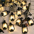 Miniatyrbillede 1 af 3: Led lysguirlande Ramadan Festival Retro Kerosinelampe