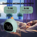 Miniatyrbilde 3 av 5: Dinosaur-vekkerklokke, barnas vekkerklokke med timer, dobbel alarm