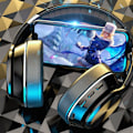 Miniatyrbild 4 av 4: Bluetooth-headset trådlösa hopfällbara brusreducerande hörlurar